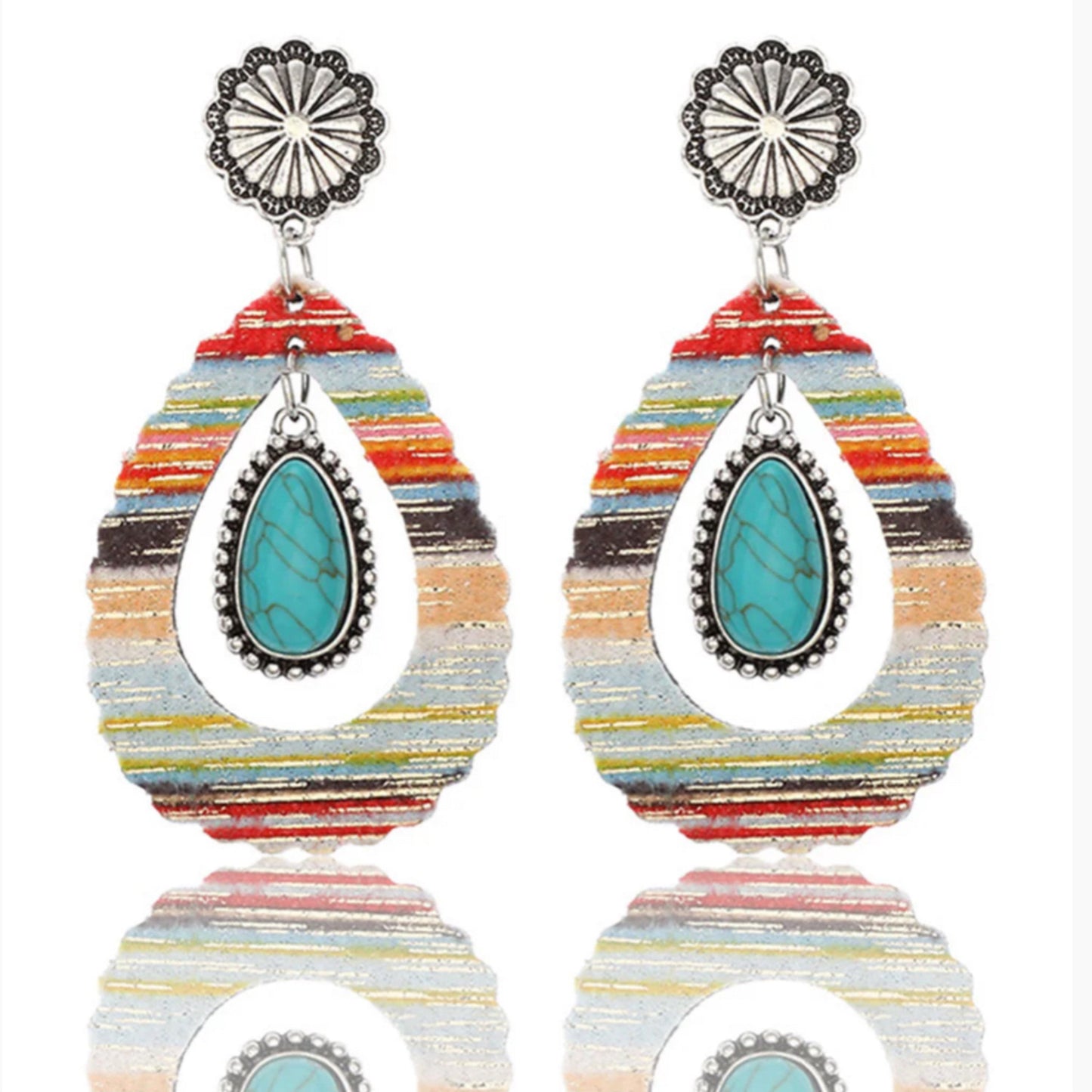 š Wildflower Drop Turquoise Earrings (100% off)