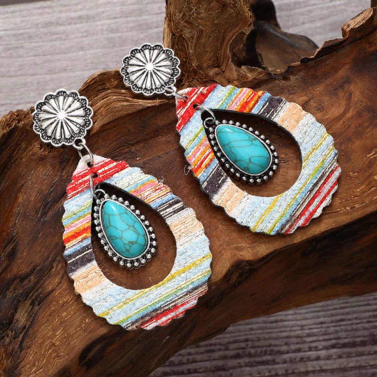 Wildflower Drop Turquoise Earrings