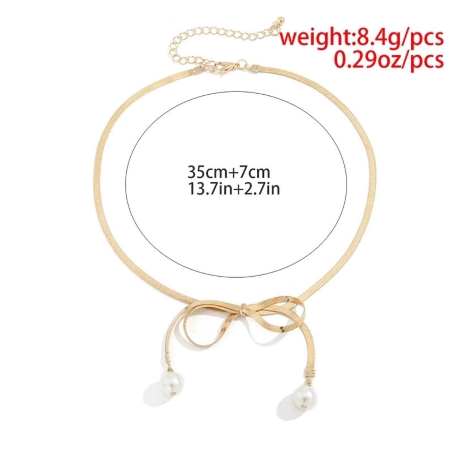 Pearly Bow Babe Necklace