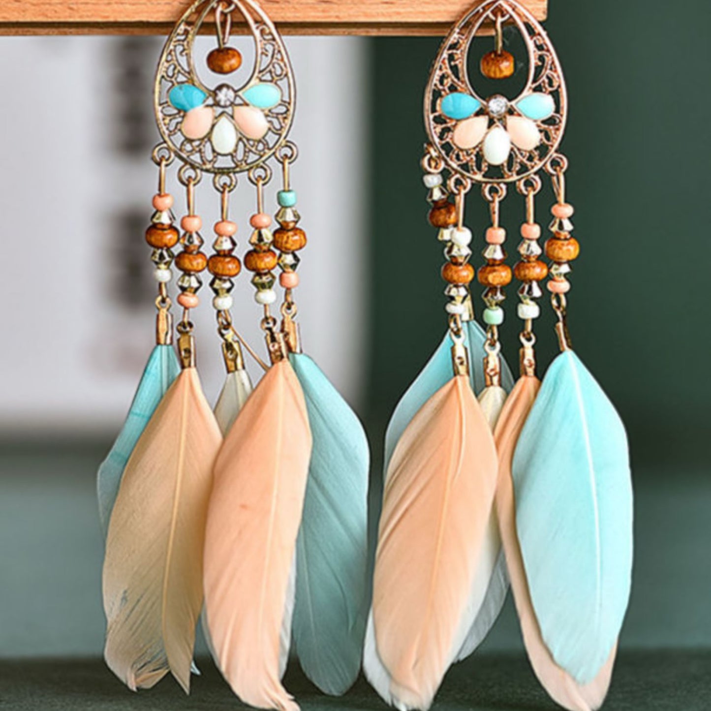 Boho Dream Feather Tassel Earrings