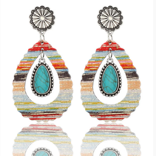 Wildflower Drop Turquoise Earrings