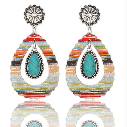 🎁 Wildflower Drop Turquoise Earrings (100% off)