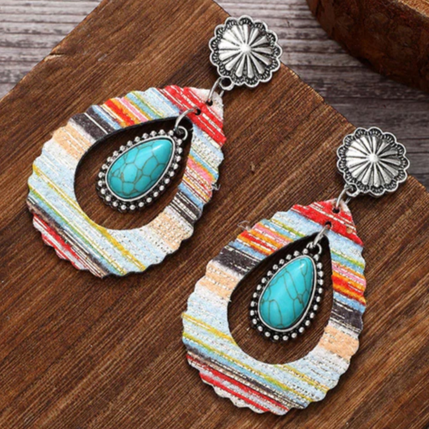 Wildflower Drop Turquoise Earrings