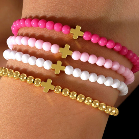 Cross My Heart Beaded Set