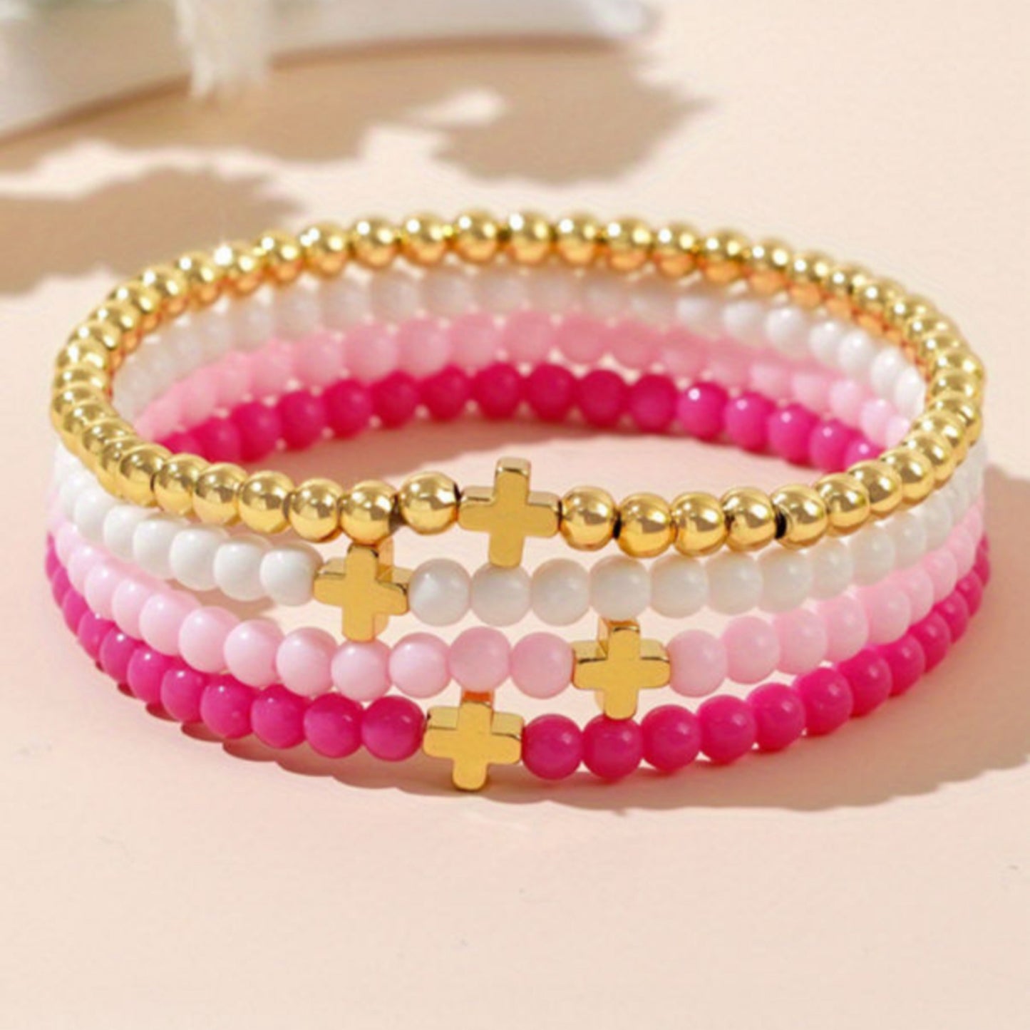 Cross My Heart Beaded Set