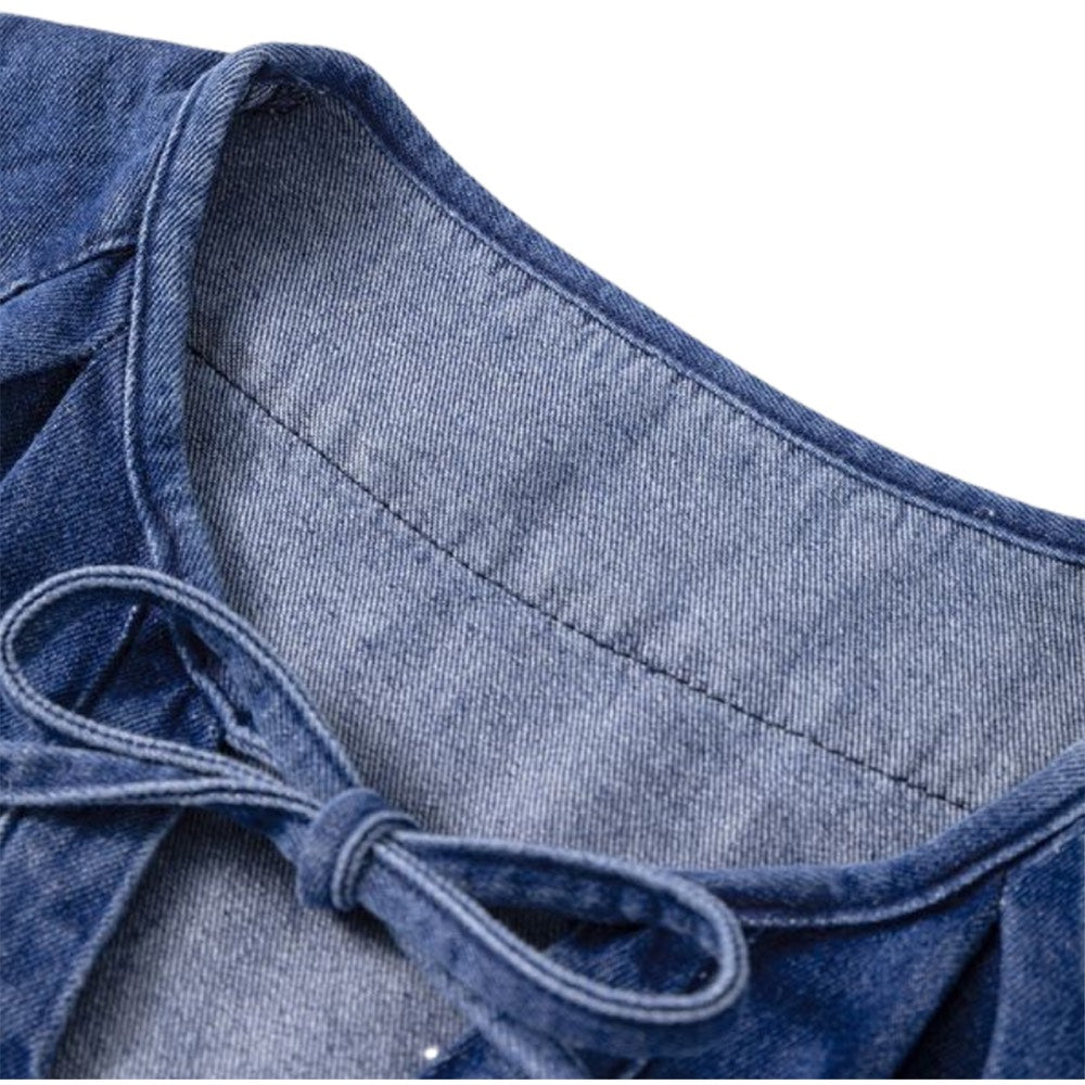 Southern Belle Blue Denim Mini Dress