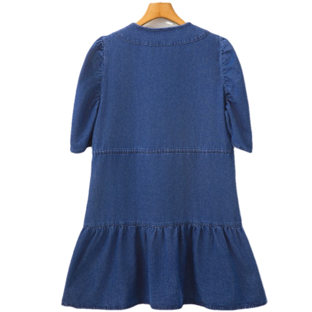 Southern Belle Blue Denim Mini Dress