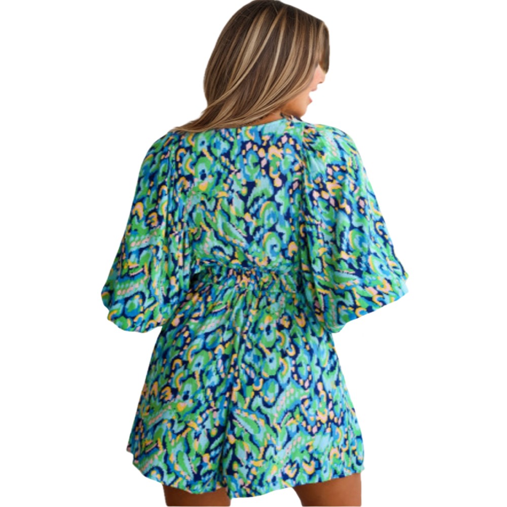 Emerald Vibes High-Waisted Romper